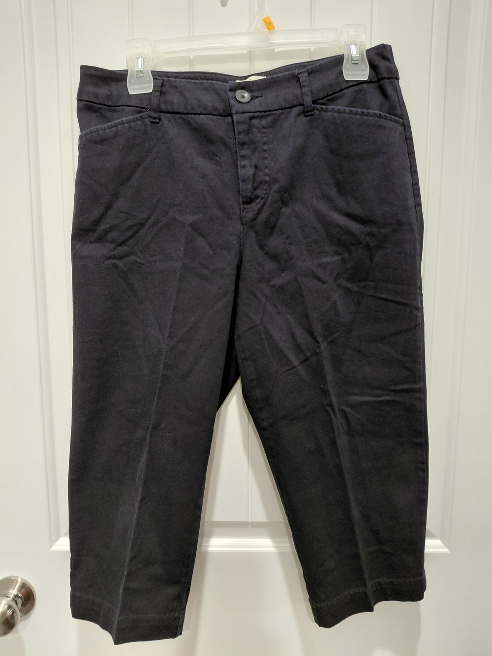 St. John's Bay Black Cropped Straight-Leg Pants